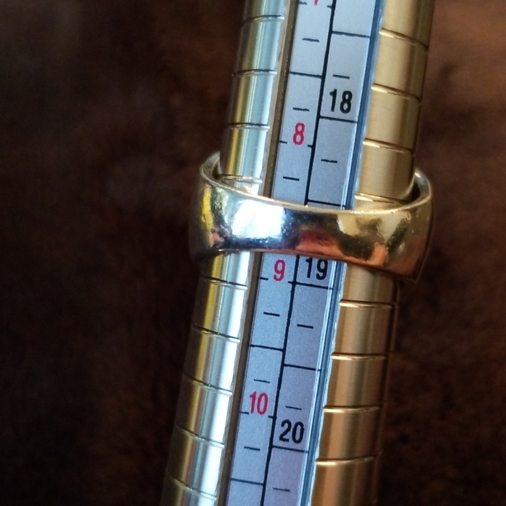 💎 Over sized large clear glass stone metal ring - Picture 7 of 7